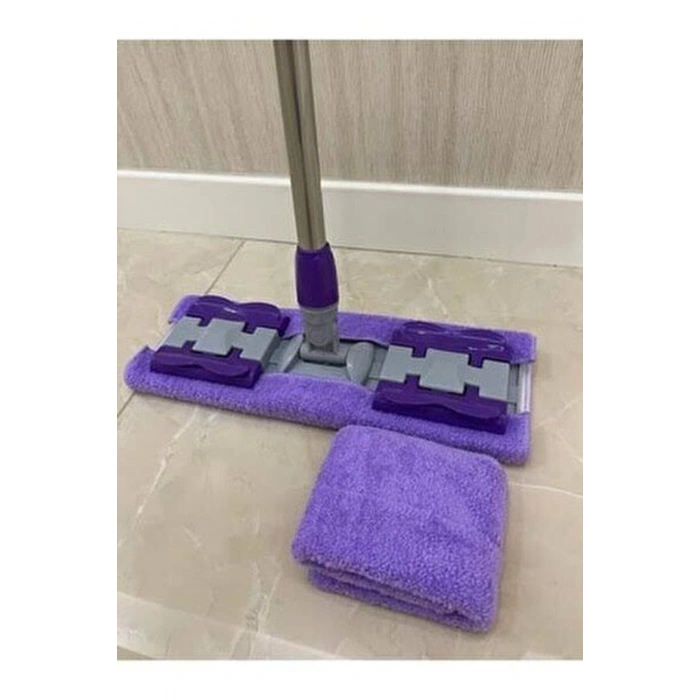 Mor Teleskopik Mandallı Mikrofiber Sihirli Mop Yüzey Temizleyici (duvar,fayans,yer,cam)