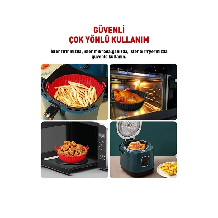 5li Xxl Airfryer Mega Seti Pişirme Silikonları Izgara Teli Sprey Yağlık Yağdanlık Şiş Aksesuar