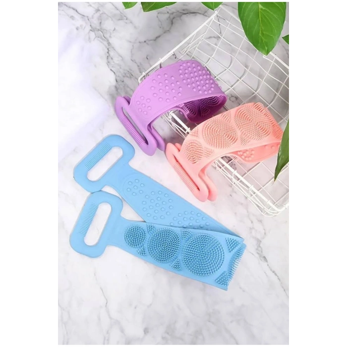 Duş Banyo Masaj Etkili Vücüt Sırt Ve Tüm Vücut Yıkama Lifi Fırça Yüzeyli Duş Lifi Silikon Kesesi