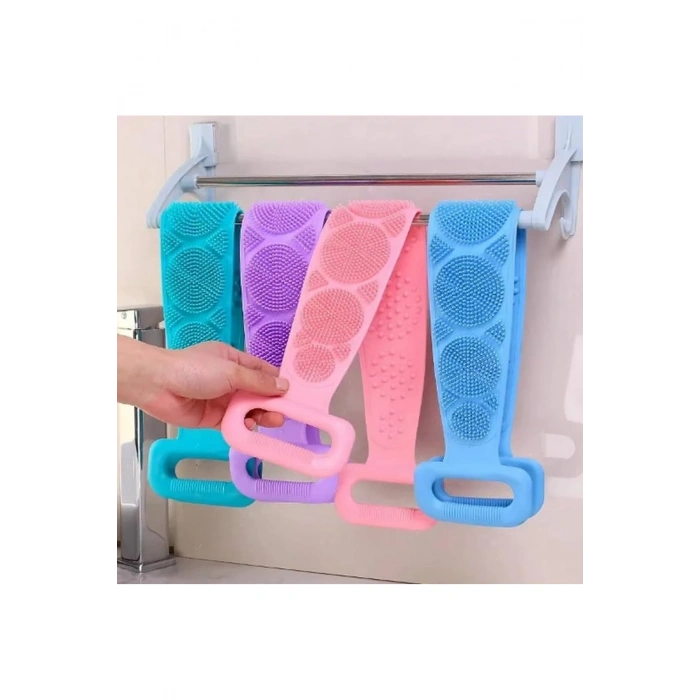Duş Banyo Masaj Etkili Vücüt Sırt Ve Tüm Vücut Yıkama Lifi Fırça Yüzeyli Duş Lifi Silikon Kesesi