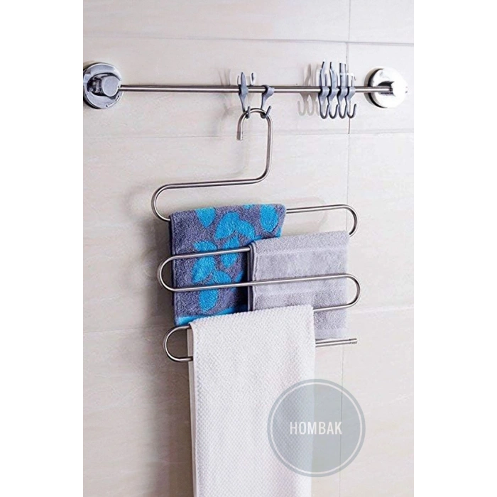 Dekoratif Metal Dolap Içi Krom Askı Pantolon Askısı Çoklu Askılık