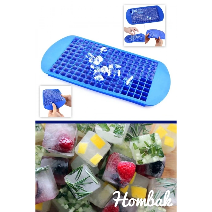 Pratik 160lı Silikon Minik Küp Şekilli Buz Kalıbı | Mini Buz Küpü | Sunum Buzluğu
