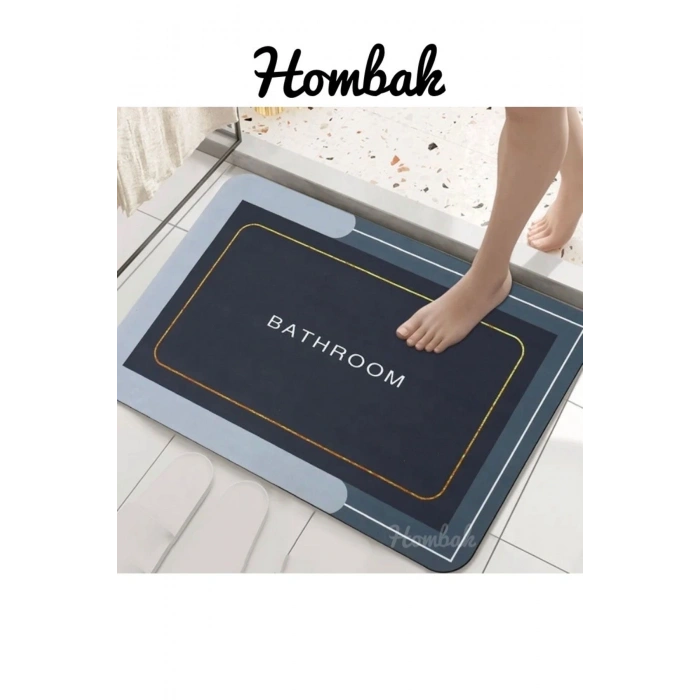 Sihirli Su Emici Banyo Paspası Kaymaz Tabanlı Abdest Paspası 40x60