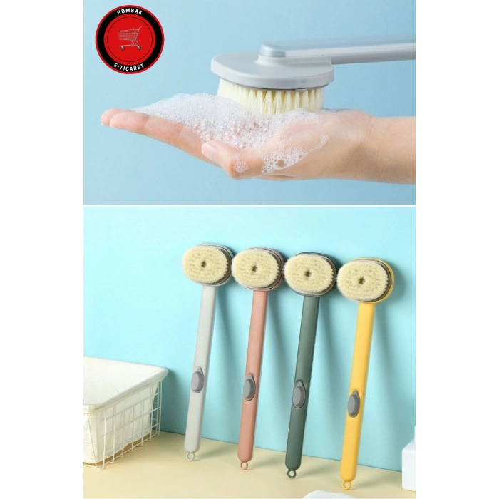 Duş Jeli Hazneli Uzun Saplı Banyo Sırt Fırçası