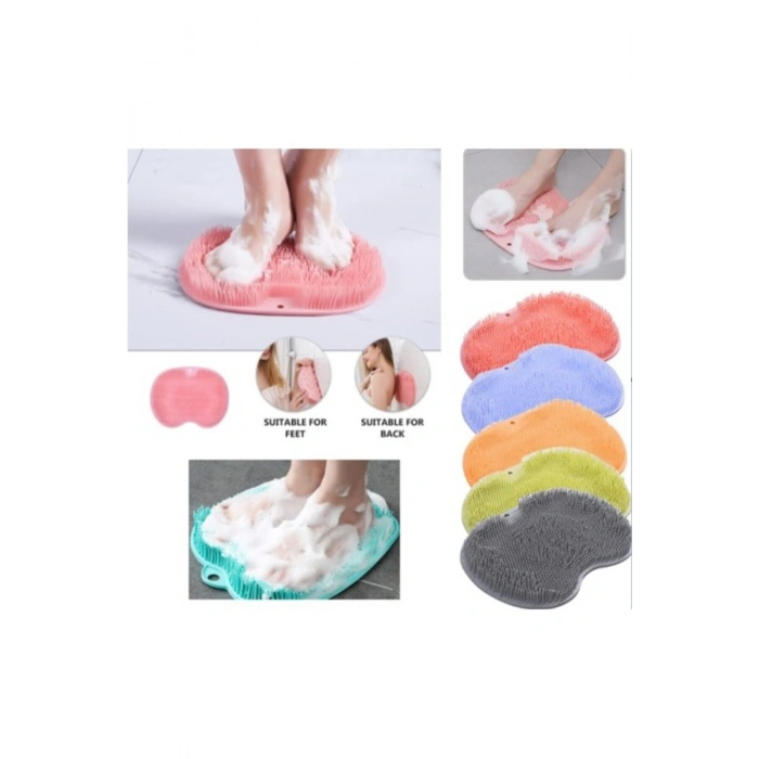 Vantuzlu Banyo Fırçası Masaj Pedi Sırt Ayak Kesesi Yıkama Aleti Lifi