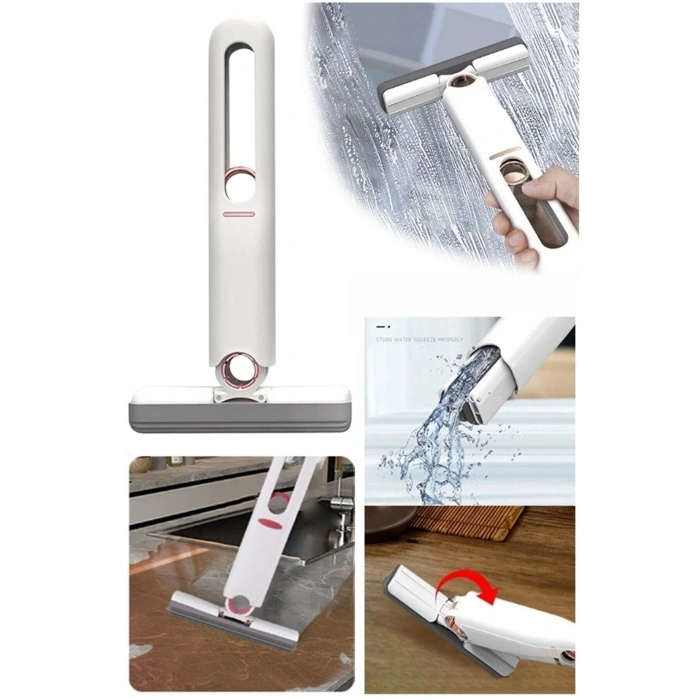 Taşınabilir Mini Otomatik Sıkmalı Mop Seti Yıkanabilir