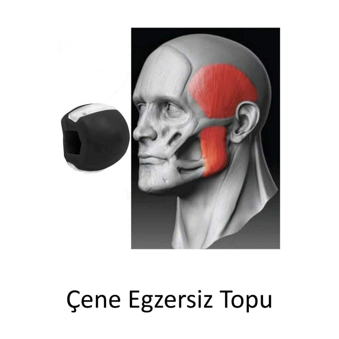 Jawline Çene Topu Çene Kası Güçlendirici Top Orta Seviye Fitnes Çene Çizgisi Çıkarıcı Top
