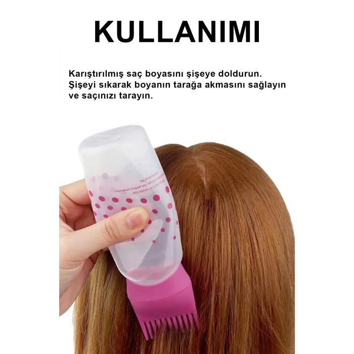 1 Adet Saç Boyama Bakım Tarağı Dip Boyası Uygulama Şişesi Saç Boyama Aparatı Kabı Bakım Maskesi