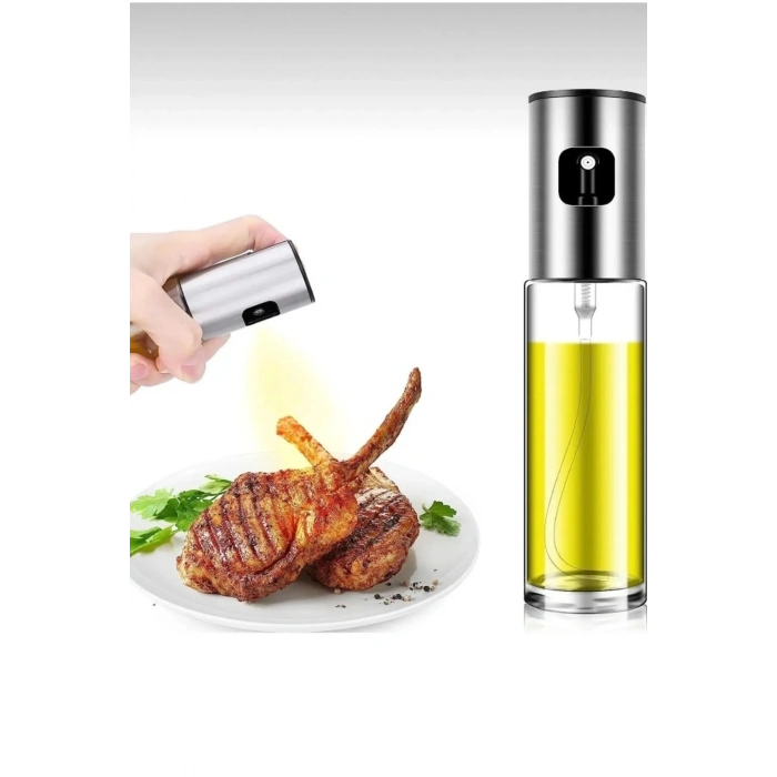 Çok Amaçlı Spreyli Sızdırmaz Cam Şişe Yağdanlık / Airfryer Sirke Yağ Püskürtücü Dağıtıcı Sprey 100ml