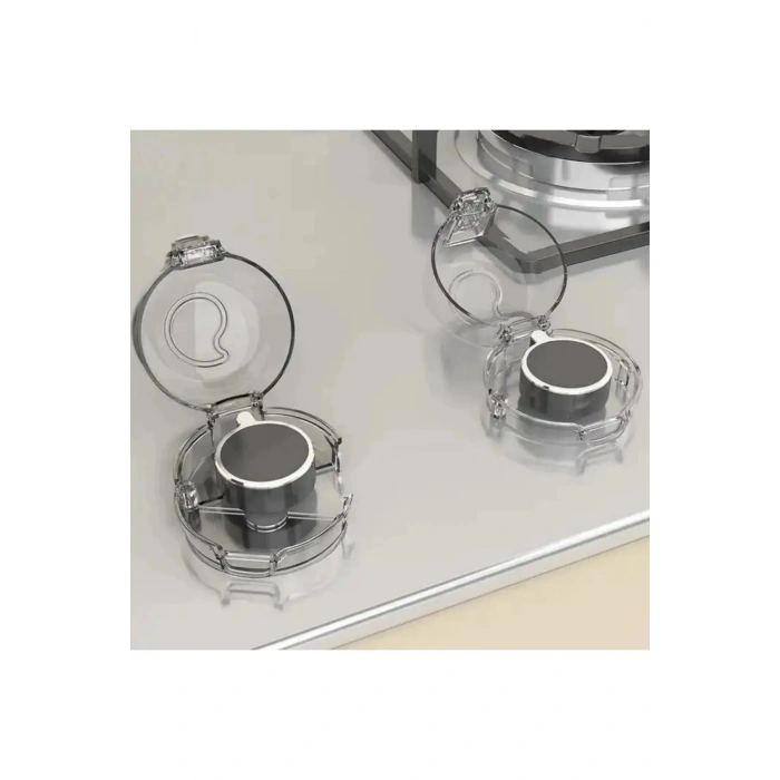 2 Adet iz Bırakmaz Montajsız Ocak Ve Fırın Gaz Düğmesi Kapatıcı Güvenlik Kapağı Bebek Güvenlik
