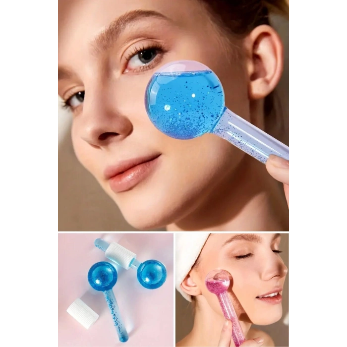 Buz Küre Yüz ve Göz Soğuk Masaj ve Terapi Topu Leke Önleyici Cilt Bakımı Göz Altı Terapi Top
