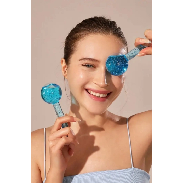 Buz Küre Yüz ve Göz Soğuk Masaj ve Terapi Topu Leke Önleyici Cilt Bakımı Göz Altı Terapi Top