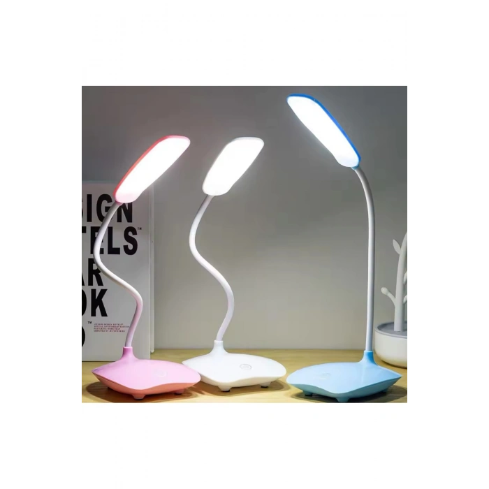 Şarjlı 20 Led Çalışma Okuma Işığı Kademeli Masa Lambası Ayarlanabilir Renk Tonu Parlaklık