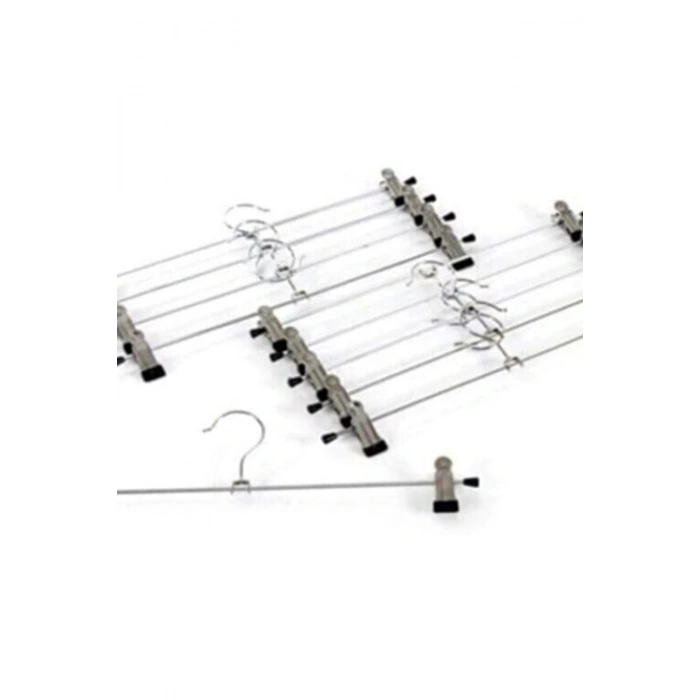 5 Adet Çift Mandallı Dayanıklı Paslanmaz Metal Etek Askısı