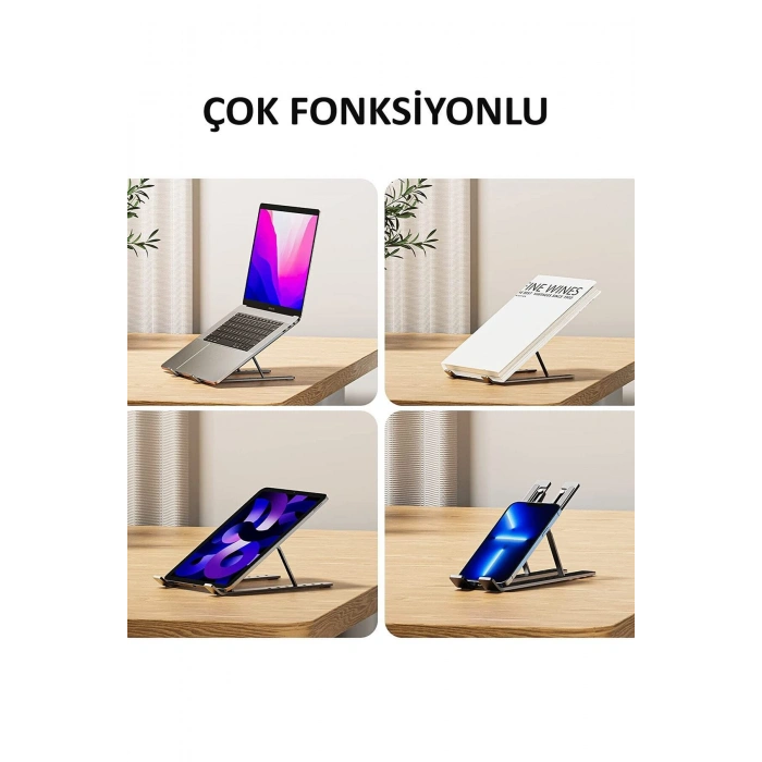 Laptop Altlığı  Ayarlanabilir Macbook Notebook Yükseltici  Metal Dizüstü Bilgisayar Tutucu Aksesuar