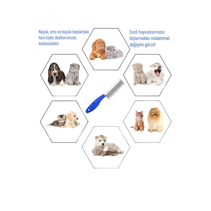 Evcil Hayvan Tüy Açıcı Tarak Ergonomik Kıtık Açıcı Tarak Köpek Fırçası Pire Bit Temizleme Kedi Evi