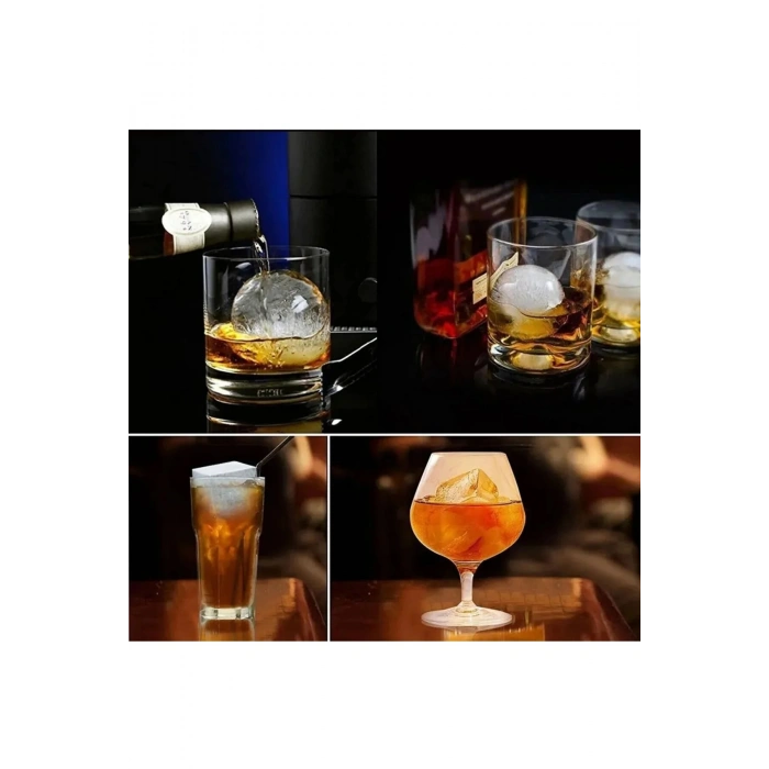 Hunili Su Doldurma Bölmeli | Kolay Açılan Taban Yeni Nesil Silikon Küre Buz Kalıbı | Küre Buzluk