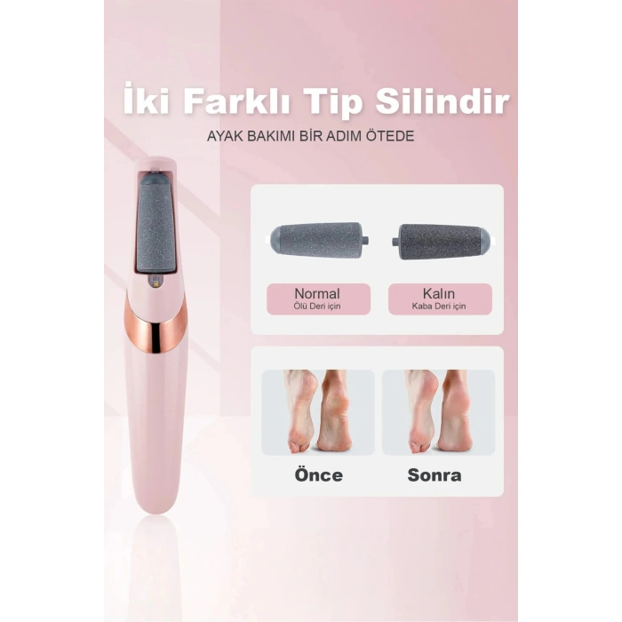 Şarjlı Elektrikli Ayak Törpüsü – Pürüzsüz Topuk Bakım Aleti