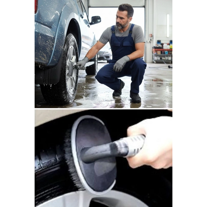 ® Çok Amaçlı Araç Temizlik Fırçası – Oto İç ve Dış Yüzeyler, Koltuk, Halı, Torpido ve Jant İçi