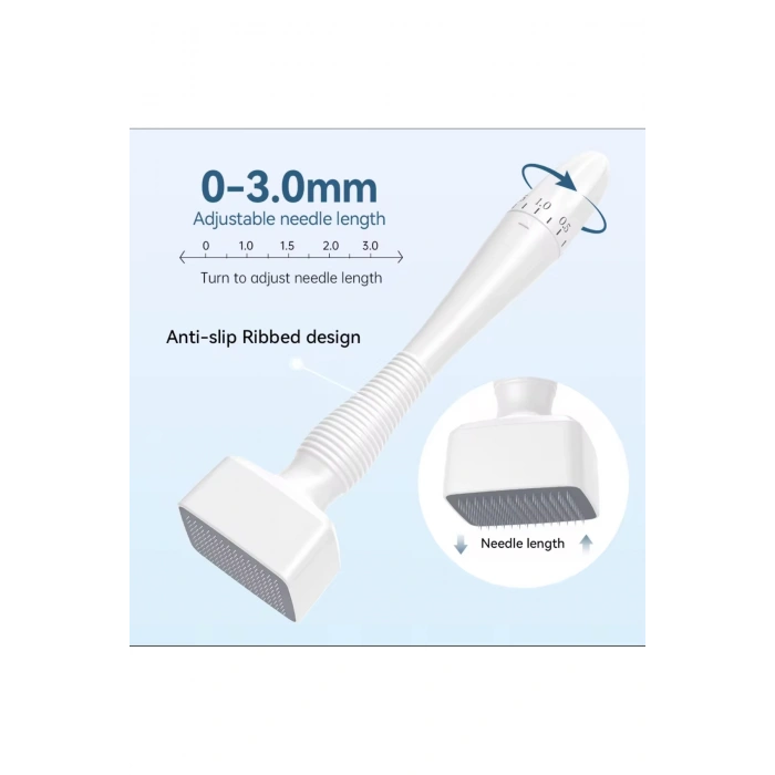 Ayarlanabilir Dermastamp 140 Titanyum İğneli (0.25–3.0 mm) Mikro İğne