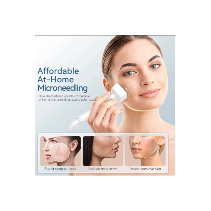Ayarlanabilir Dermastamp 140 Titanyum İğneli (0.25–3.0 mm) Mikro İğne