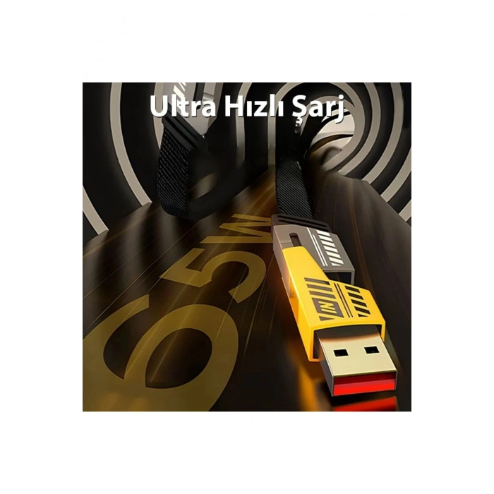 4in1 65W Hızlı Şarj Kablosu – Type-C to USB-A + Type-C to Lightning, 27W PD Destekli Çoklu Şarj Kab