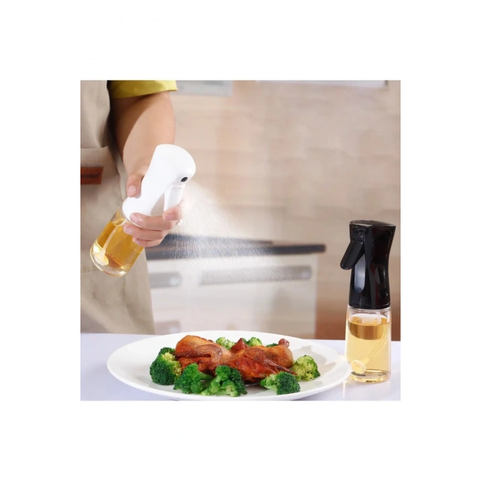 Beyaz Sprey Cam Yağlık Yağdanlık Airfryer Fritöz Yağ Püskürtücü Fısfıs 250 ml