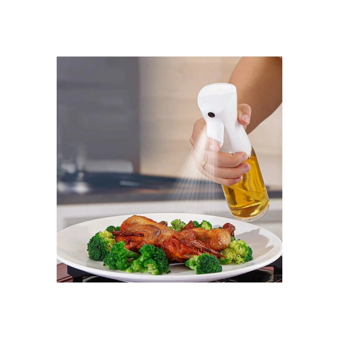 Beyaz Sprey Cam Yağlık Yağdanlık Airfryer Fritöz Yağ Püskürtücü Fısfıs 250 ml