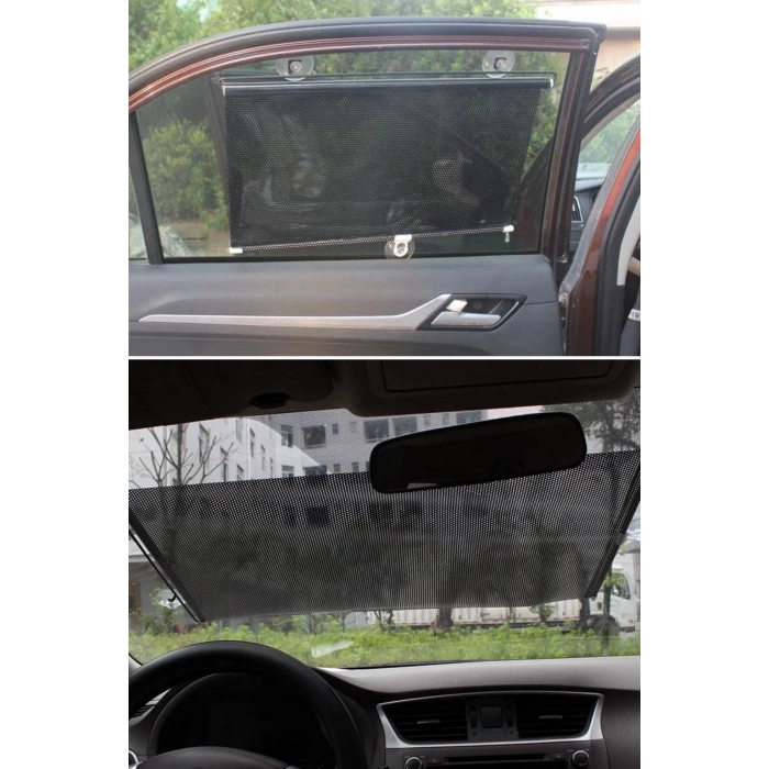 Araba Ön Cam Güneşliği Oto Ön Cam Makaralı Güneş Koruyucu Aparat