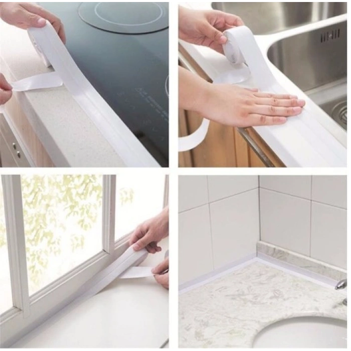 Beyaz Su Sızdırmaz Lavabo Kenar Bandı (3.2m)