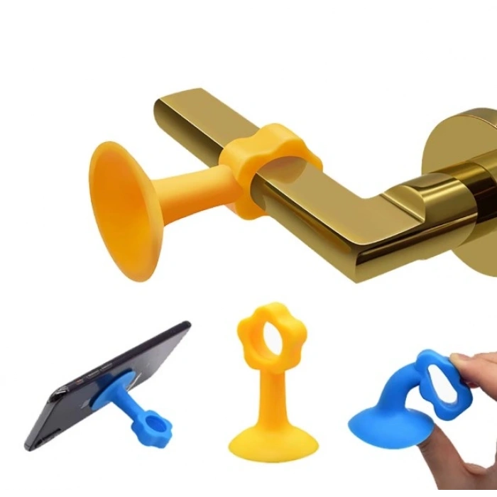 Cm-072 Vantuzlu Geçmeli Kapı Kolu Stoper 4lü Set Beyaz