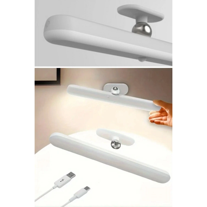 Dokunmatik USB İle Şarj Olabilen 27 cm Led Aydınlatma Makyaj Aynası Işığı
