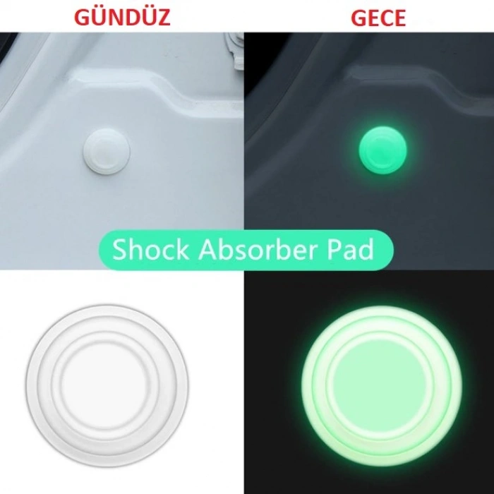 Fosforlu Araba Kapı Ses Ve Darbe Emici Pad 10 Adet