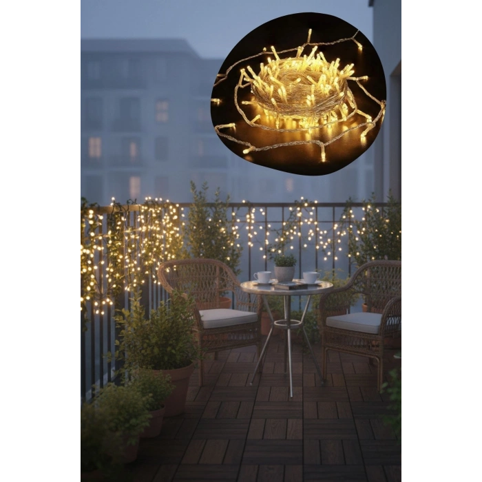 Günışığı Renk 5 Farklı Işık Modlu 10 Metre Eklemeli Dekor Boncuk Model Dekoratif Led