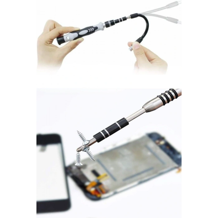 Hassas Tornavida Seti Bilgisayar Pc Telefon Onarım Aracı Seti Manyetik 115 in 1 Tornavida Seti