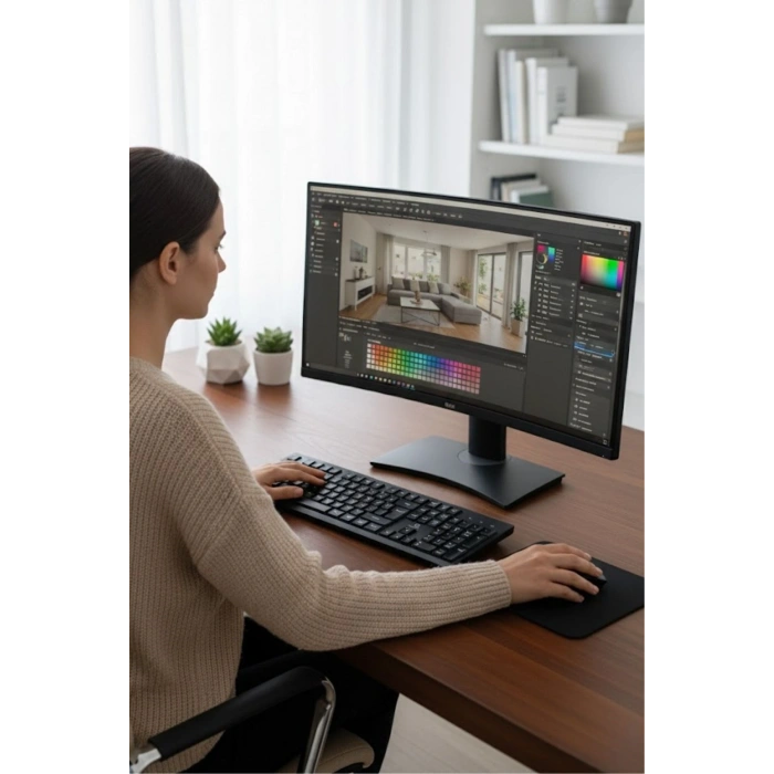 Kablosuz Q Klavye Mouse Seti Rahat Yazım, Sessiz Tuşlar, Ofis ve Ev Kullanımına Uygun Set YK7100