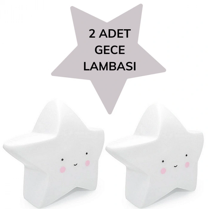 Karikatür Yıldız Dekorlu Led Masa Ve Gece Lambası