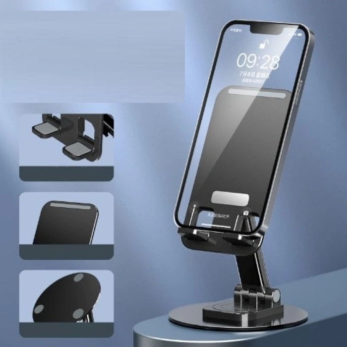 Katlanabilir Telefon Tutucu Stand Yuvarlak Tabanlı Cm-074