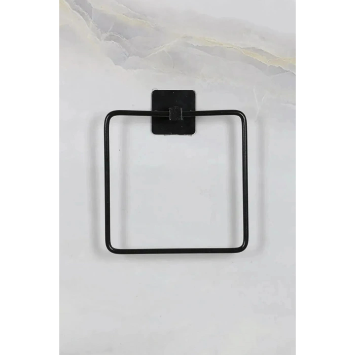 Kendiliğinden Yapışkanlı Siyah Paslanmaz Metal Kare Havluluk