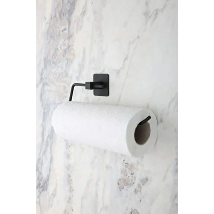 Kendiliğinden Yapışkanlı Siyah Paslanmaz Metal Rulo Havluluk Aparat