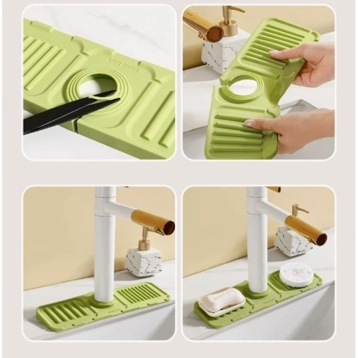 Mutfak Banyo Lavabo Kenarı Silikon Mat Gri