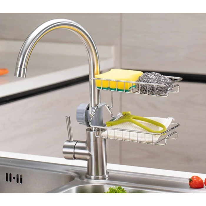 Mutfak Ve Banyo Organizer Demir Raf İki Kat