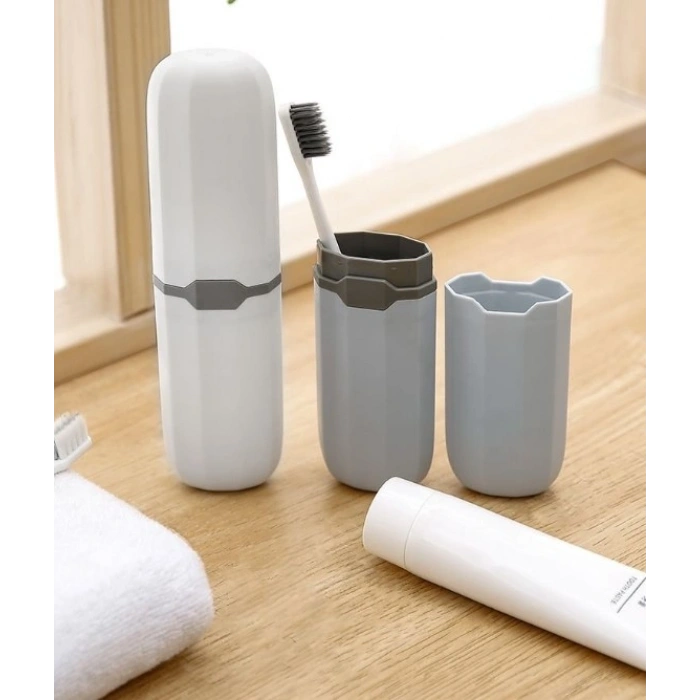 Seyahat Tipi Diş Fırçası Ve Makyaj Fırçası Kabı 3 Renk