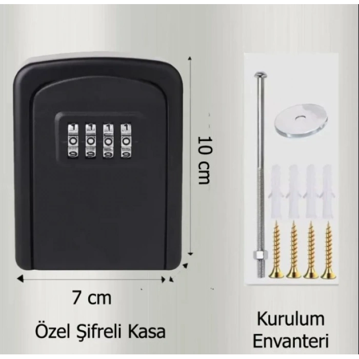 Şifreli Anahtar Ve Eşya Saklama Güvenlik Kasası