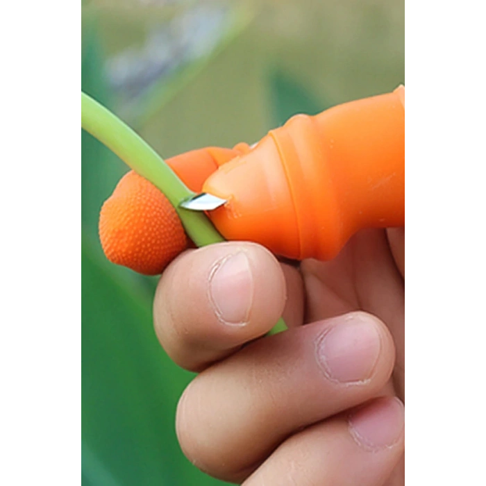 Silikon Parmak Koruyucu Meyve Toplama Aracı Bahçe Kesme Bıçak Eldiven
