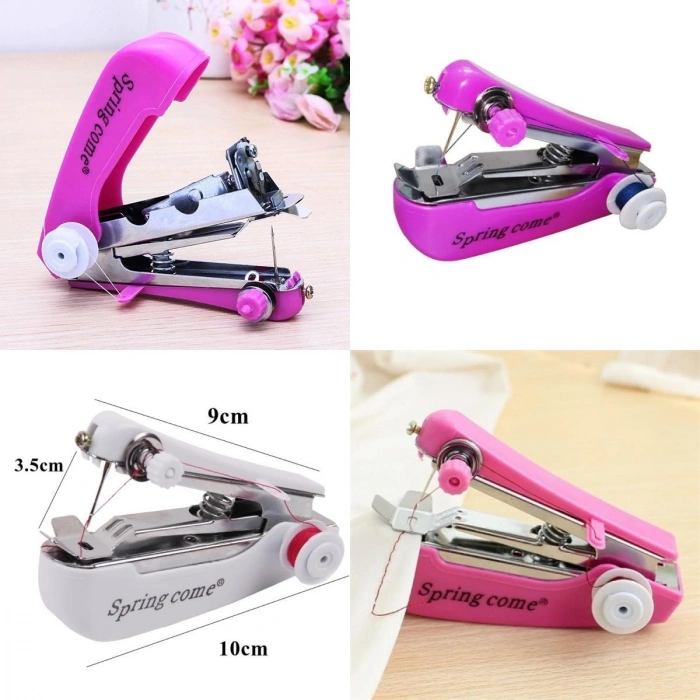 Spring Come Mini Kolay Seyehat ve Ev Tipi El Dikiş Dikme Makinası