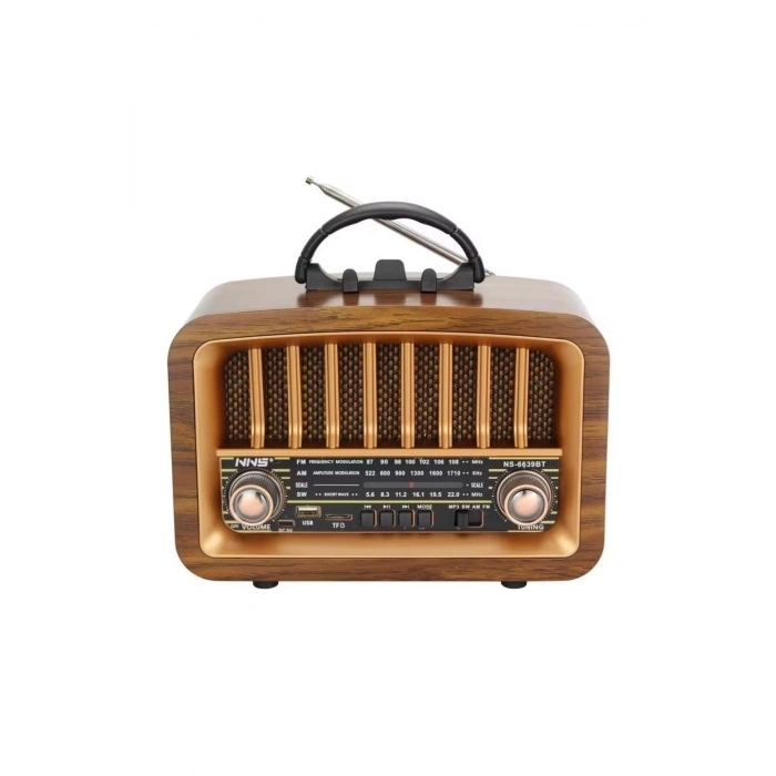 Taşınabilir USB İle Şarj Olabilen Klasik AM /FM/SW Transistör Retro Tipi Klasik Radyo