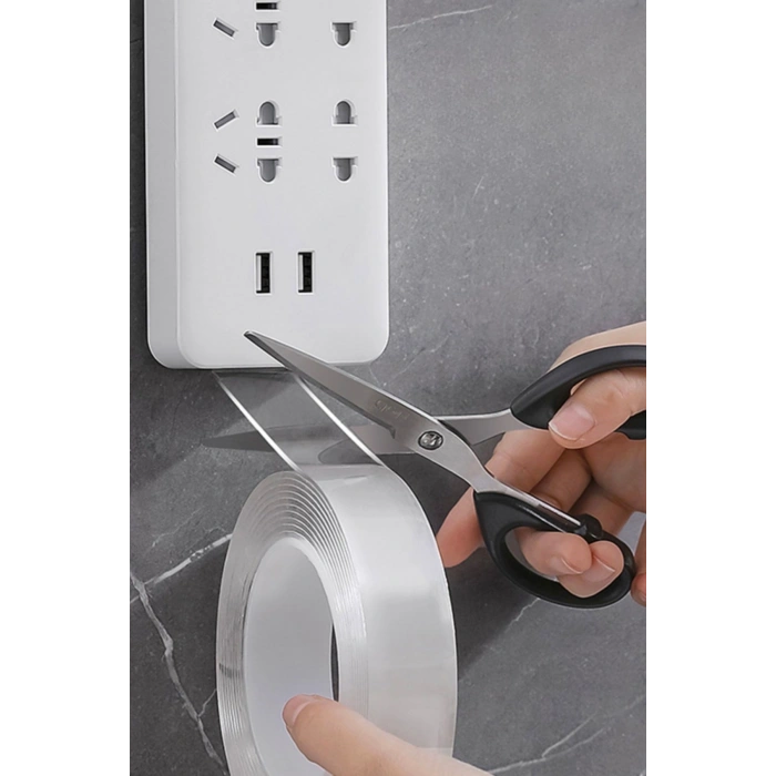 Ultra Güçlü Çift Taraflı 2 mt x 3 cm Çift Taraflı Nano Bant