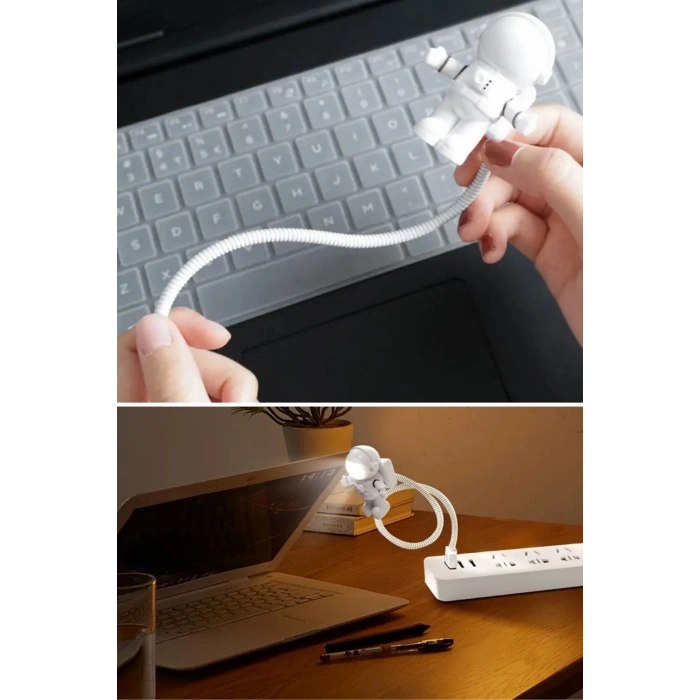 USB Astronot Gece Lambası, Masa Lambası, Kitap Okuma Lambası Işığı