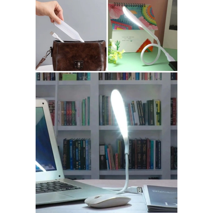 USB Girişli 14 Ledli 3 Kademeli Dokunmatik Masa/Kitap Okuma Lambası Ledi Beyaz
